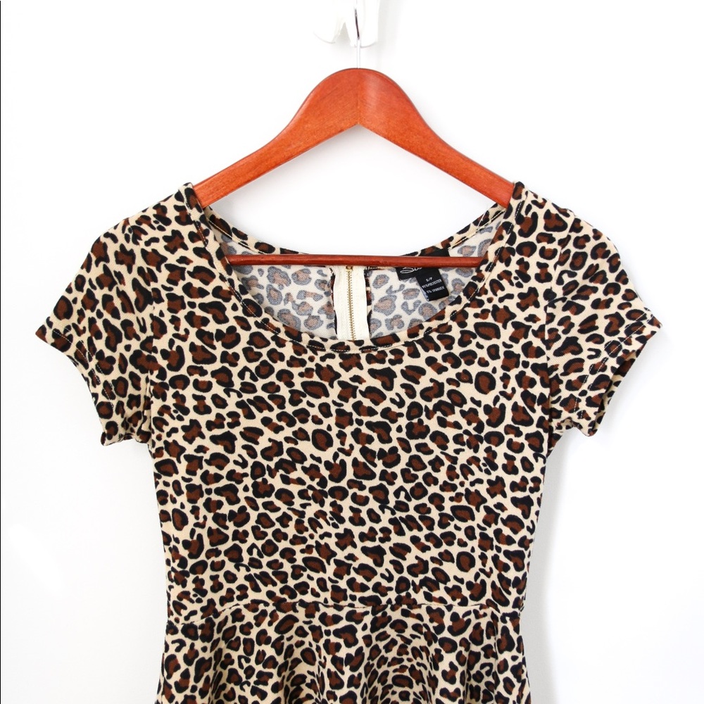 Cheetah Print Peplum Shirt